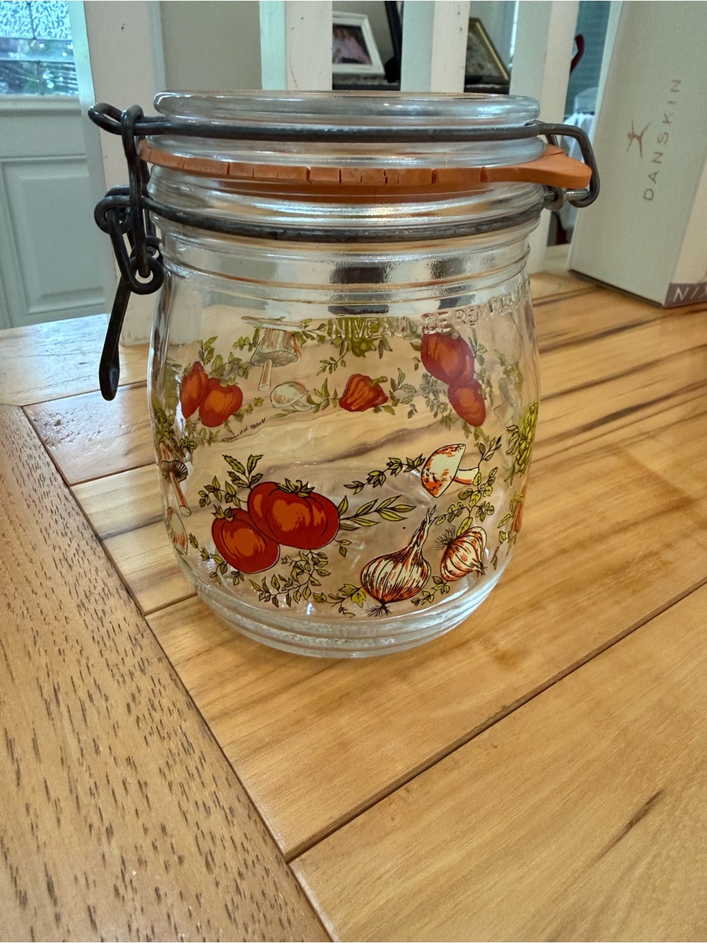 Vintage Arcoroc France Pumpkin Onion Spice of Life Canister Jar